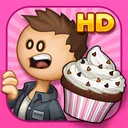 Papa's Cupcakeria HD app icon: a baker holding a chocolate-chip cupcake